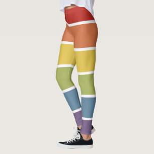 LGBT Muted Retro Color Rainbow Leggings