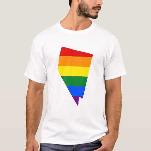 LGBT  Nevada US state flag map T_Shirt