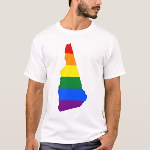 LGBT New Hampshire US state flag map T_Shirt