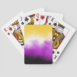 LGBT Non-binary Flag Colors Poker Cards
