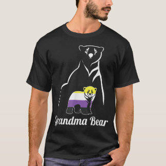 LGBT Non-Binary Grandma Bear Enby Non Binary Pride T-Shirt