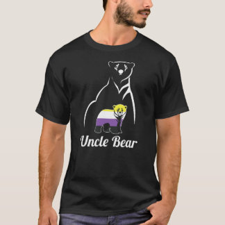 LGBT Non Binary Uncle Bear Enby Non Binary Pride  T-Shirt