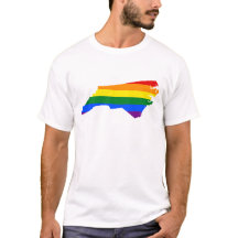 LGBT North Carolina, US state flag map T-Shirt