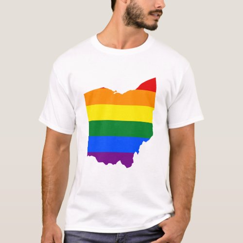 LGBT Ohio US state flag map T_Shirt