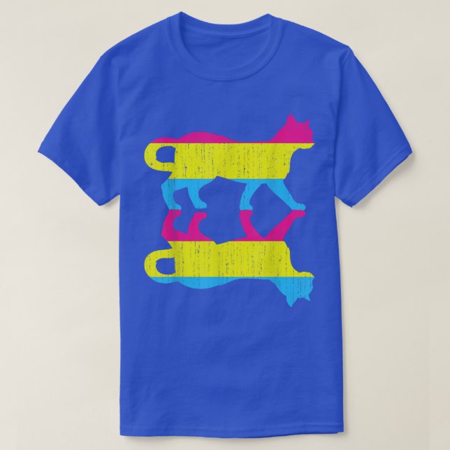 LGBT Pan Pride Pansexuality Flag Pet Animal Cat Pa T-Shirt (Design Front)