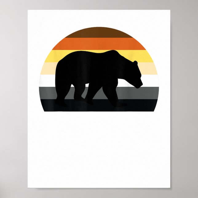 LGBT Papa Mens Gay Pride Month - Gay Bear  Poster (Front)