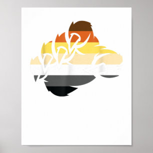 LGBT Papa Mens Gay Pride Month - Paw Gay Bear  Poster