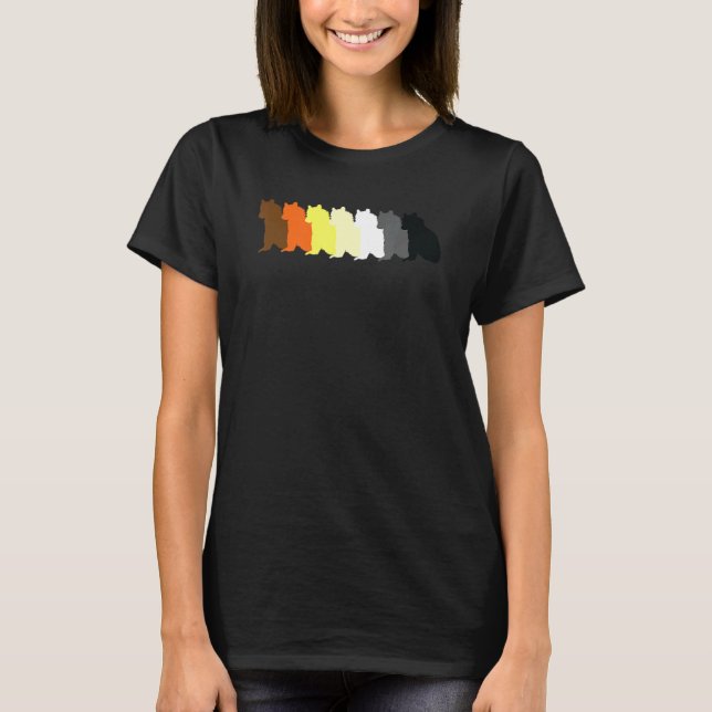 Lgbt Papa Mens Gay Pride Month  Sitting Gay Bear T-Shirt (Front)