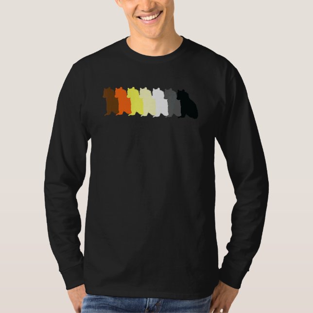 Lgbt Papa Mens Gay Pride Month  Sitting Gay Bear T-Shirt (Front)