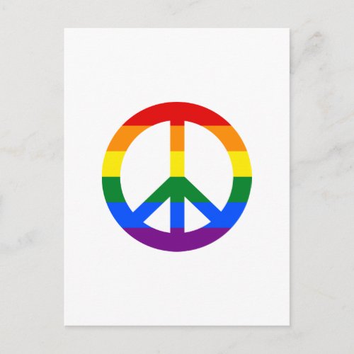 LGBT peace sign Postcard
