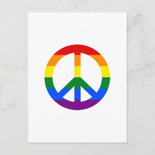 LGBT peace sign Postcard