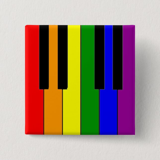 LGBT Piano Keys Button (Front)