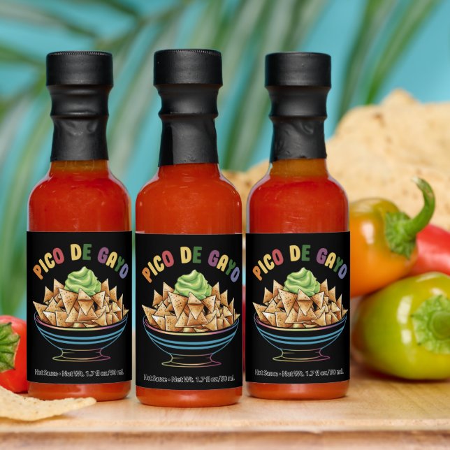 LGBT Pico De Gayo Funny Gay Pride Rainbow Hot Sauces (Multi)