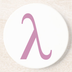 LGBT Pink Lamda Symbol Coaster