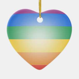 LGBT PRIDE 3D COLORS CERAMIC ORNAMENT