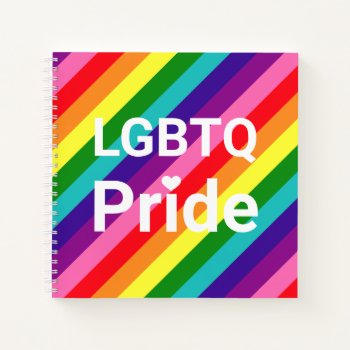 Lgbt Pride 8 Stripe Rainbow Notebook by RandomLife at Zazzle