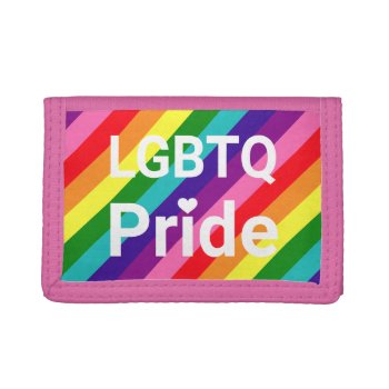 Lgbt Pride 8 Stripe Rainbow Trifold Wallet by RandomLife at Zazzle