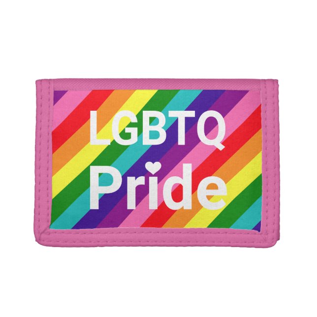 LGBT Pride 8 Stripe Rainbow Trifold Wallet (Front)