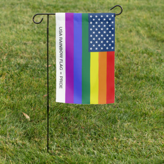 LGBT Pride American Blue & White Stars Garden Flag
