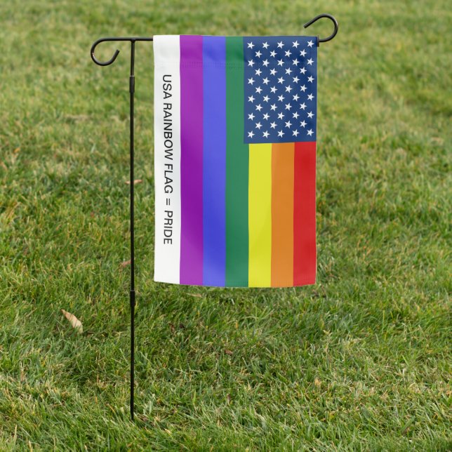 LGBT Pride American Blue & White Stars Garden Flag (In SItu)