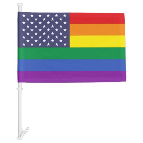 LGBT Pride American Car Flag