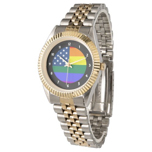 LGBT Pride American Flag with Stars Watch