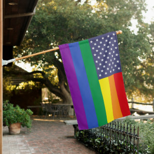 LGBT Pride American House Flag