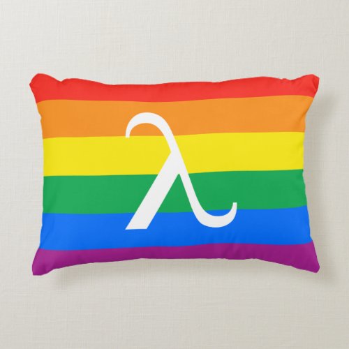 LGBT Pride and Activism Lambda Accent Pillow