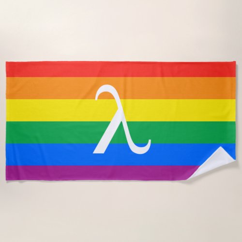 LGBT Pride and Activism Lambda Beach Towel