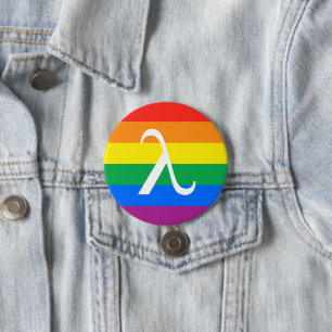 LGBT Pride and Activism Lambda Button