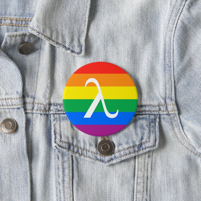 LGBT Pride and Activism Lambda Button (In Situ)