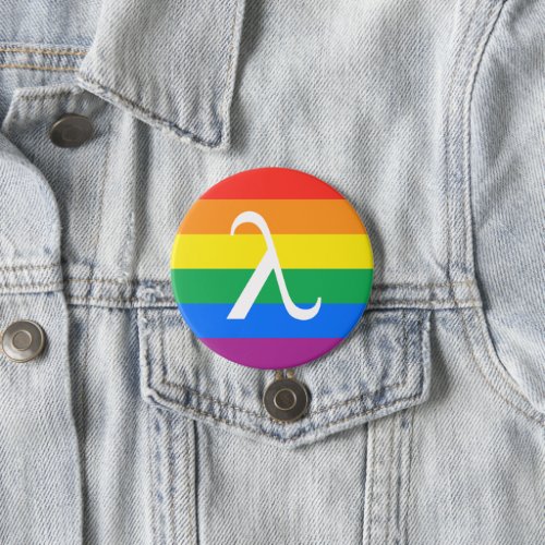 LGBT Pride and Activism Lambda Button