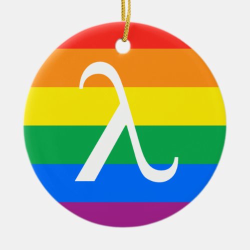 LGBT Pride and Activism Lambda Ceramic Ornament