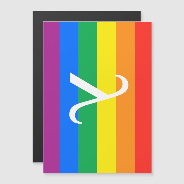 LGBT Pride and Activism Lambda Magnetic Invitation (Front/Back)