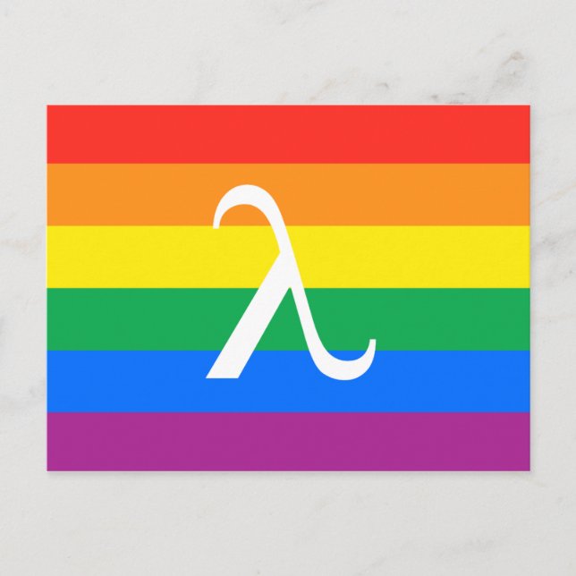 LGBT Pride and Activism Lambda Postcard (Front)