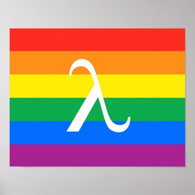 LGBT Pride and Activism Lambda Poster (Front)