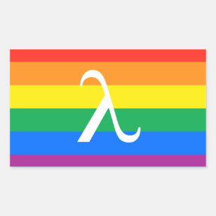 LGBT Pride and Activism Lambda Rectangular Sticker