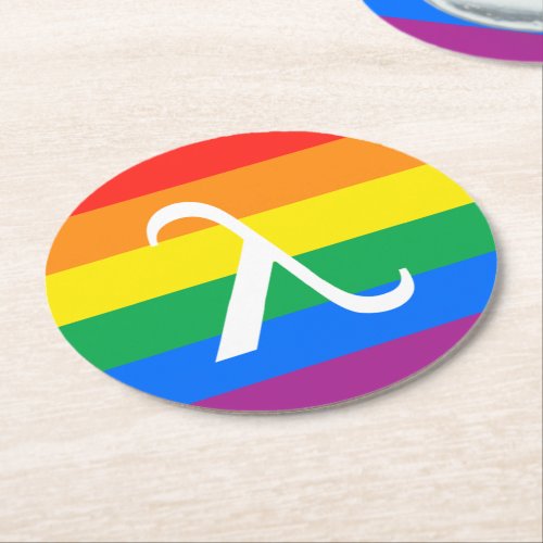 LGBT Pride and Activism Lambda Round Paper Coaster
