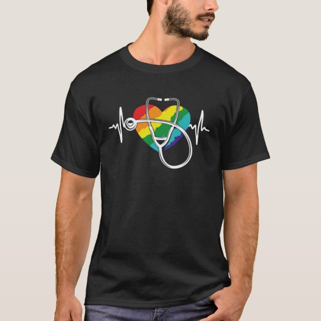 LGBT Pride Awareness Month Nursing Practitioner Ga T-Shirt (Front)