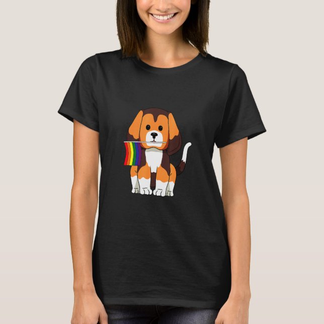 Lgbt Pride Beagle T-Shirt (Front)