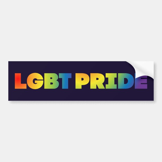 LGBT PRIDE BUMPER STICKER (Front)