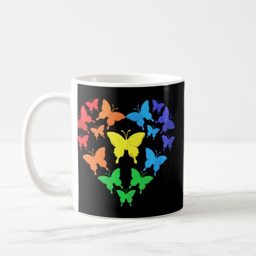 LGBT Pride Butterflies forming a heart  Coffee Mug