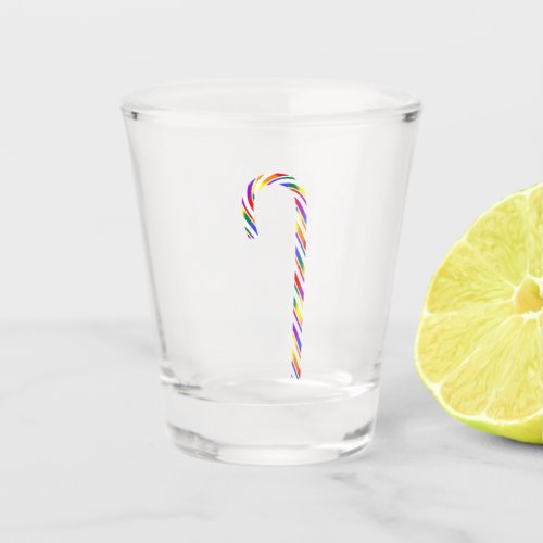 LGBT Pride Candy Cane Shot Glass