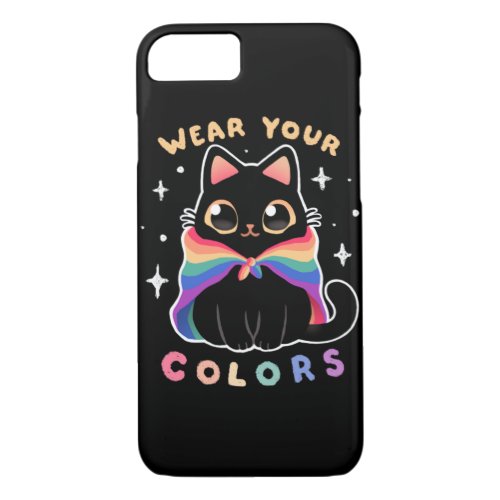 LGBT Pride Cat _ Kawaii Rainbow Kitty _ Wear your  iPhone 87 Case