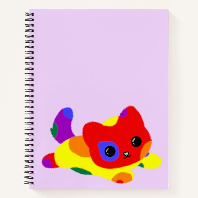 LGBT+ Pride Cat Notebook (Front)