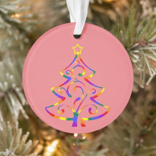 LGBT Pride Christmas Tree Acrylic Ornament