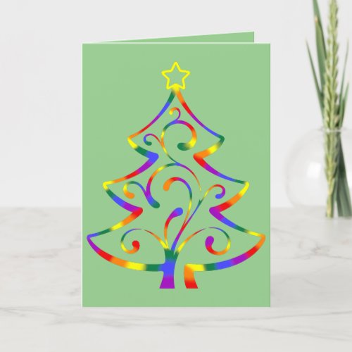 LGBT Pride Christmas Tree Christmas Card