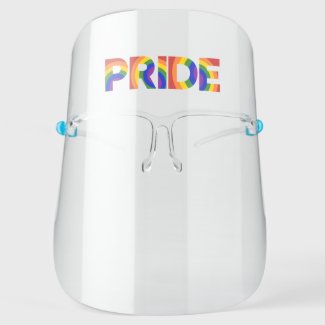LGBT Pride Colorful Rainbow Letters Face Shield