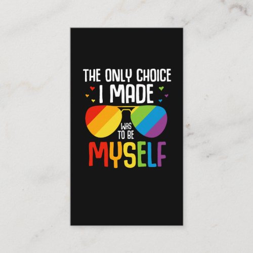 LGBT Pride Colorful Rainbow Sunglasses Equal Right Business Card