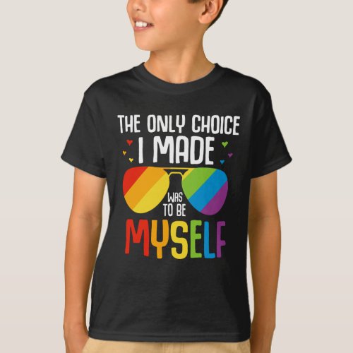LGBT Pride Colorful Rainbow Sunglasses Equal Right T_Shirt